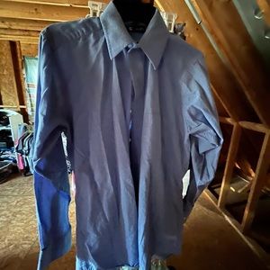 Mens blue long sleeve button up Chaps shirt